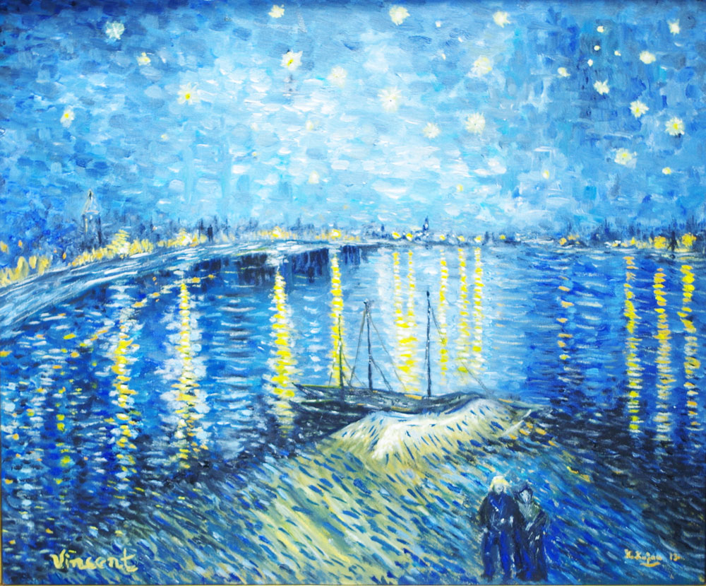 Karl Kujau Sternennacht über der Rhône Vincent van Gogh